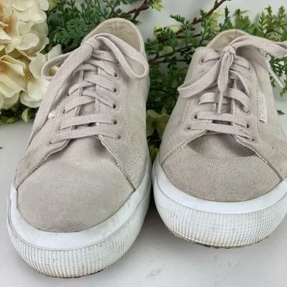 SUPERGA shoes | suede dove grey | size 8 | gym shoe - Picture 6 of 14